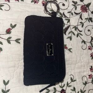 Black Vera Bradley ID badge / card wallet